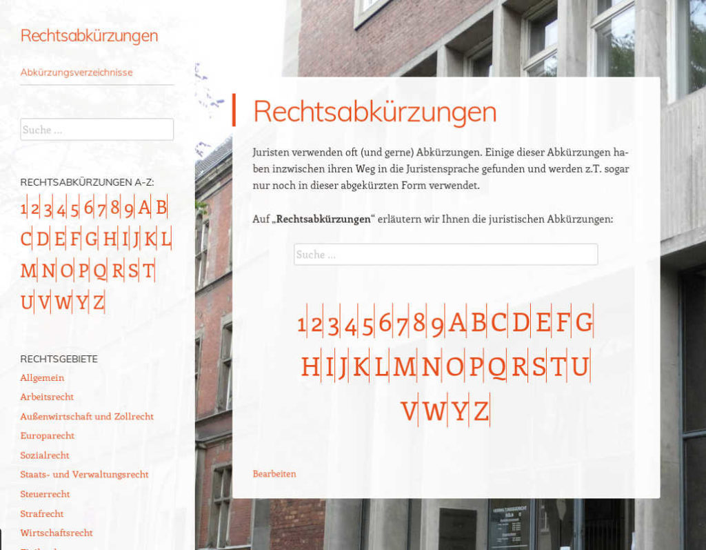 Rechtsabkürzungen