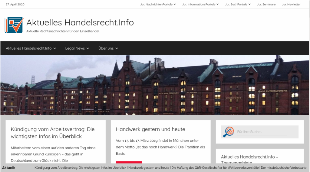 Aktuelles Handelsrecht Info