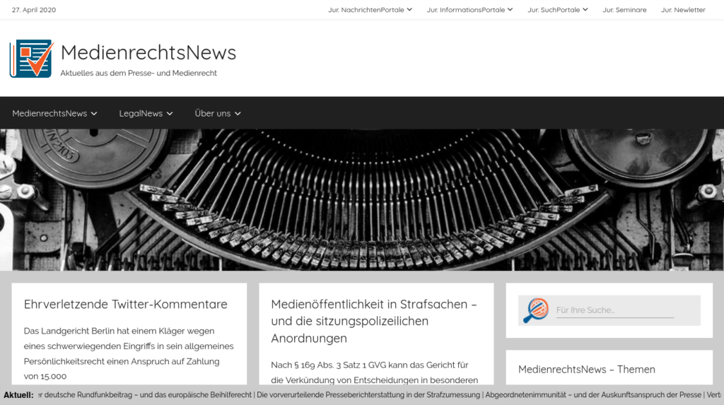 Medienrechtsnews