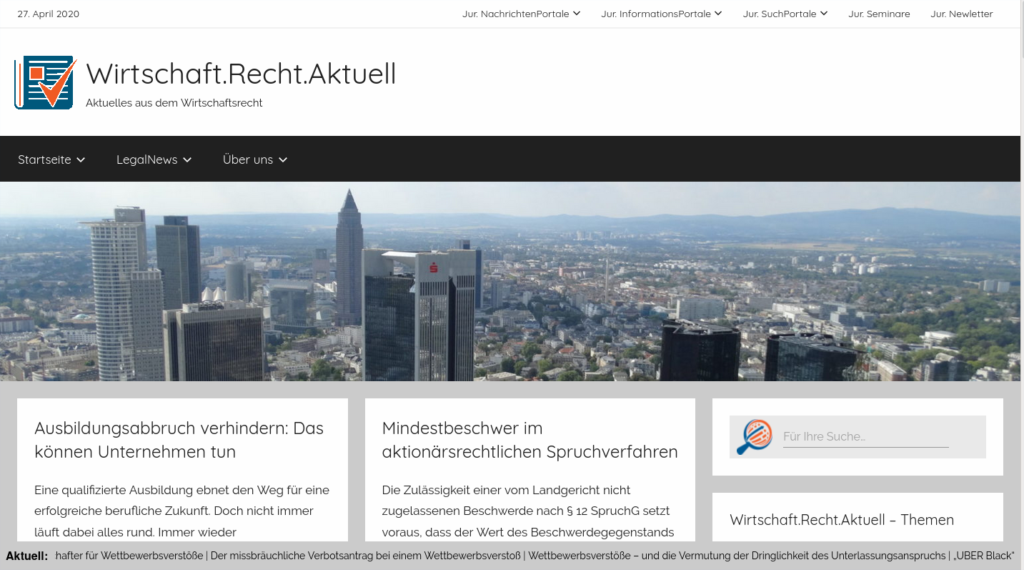 Wirtschaft Recht Aktuell