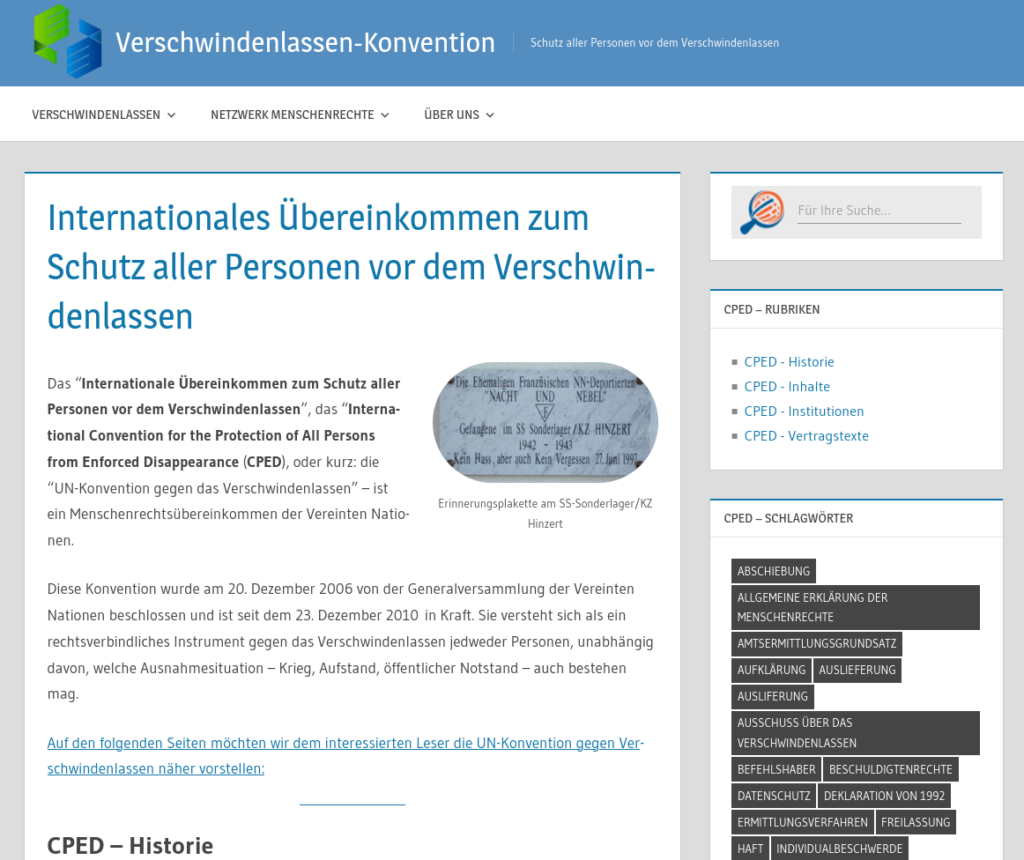 UN-Konvention gegen das Verschwindenlassen